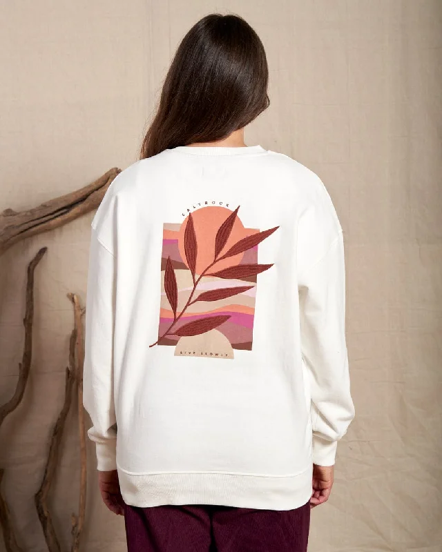 Fashion Selection Live Slowly - Womens Sweat - Cream