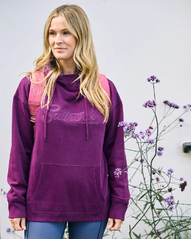 Unique Prints Premium Trademark - Womens Oversized Pop Hoodie - Purple