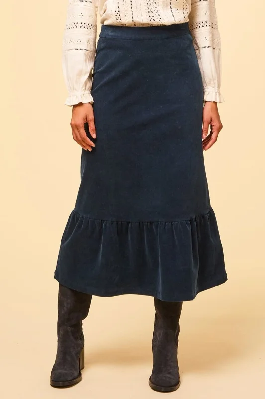 Basic Version Lori Stretch Corduroy Skirt | Ink