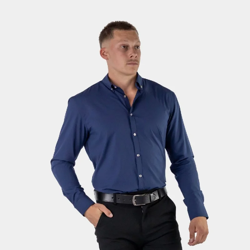 Artistic Temperament Mint Performance Shirt - Navy & Silver