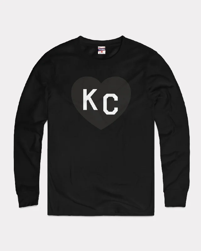 Body Design KC Heart Black Long Sleeve T-Shirt