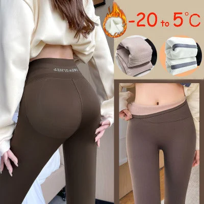 British Style Fleece Thickened Leggings Winter -20 To 5 Shark Pants For Women High Waist Tight Skinny Tummy Control Buttocks Slimming Yoga Pan