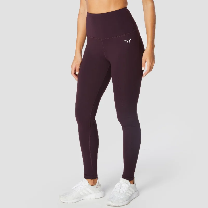 Minimal Style Hera High-Waisted Leggings - Burgundy