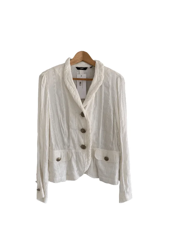 New Products Verse Summer Linen Jacket Cream UK Size M