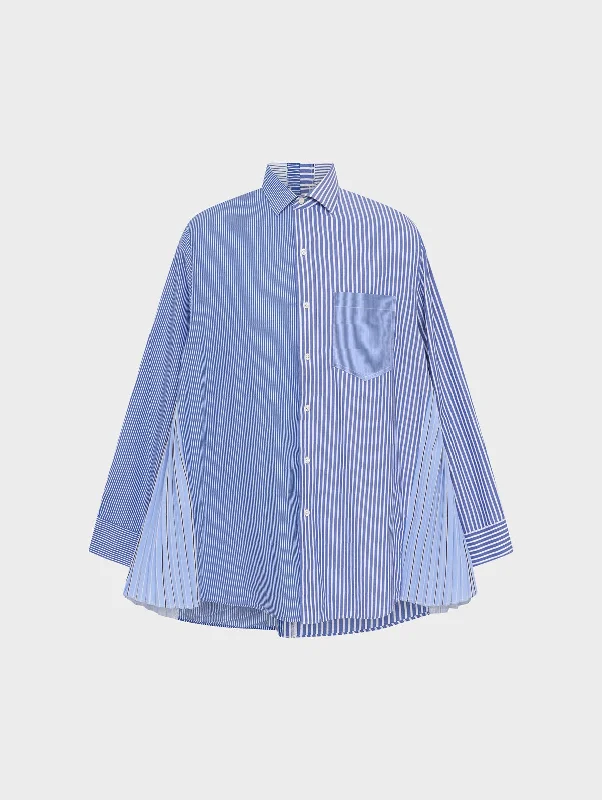 Artistic Temperament Lydia Shirt Pleated Stripe Poplin Cotton