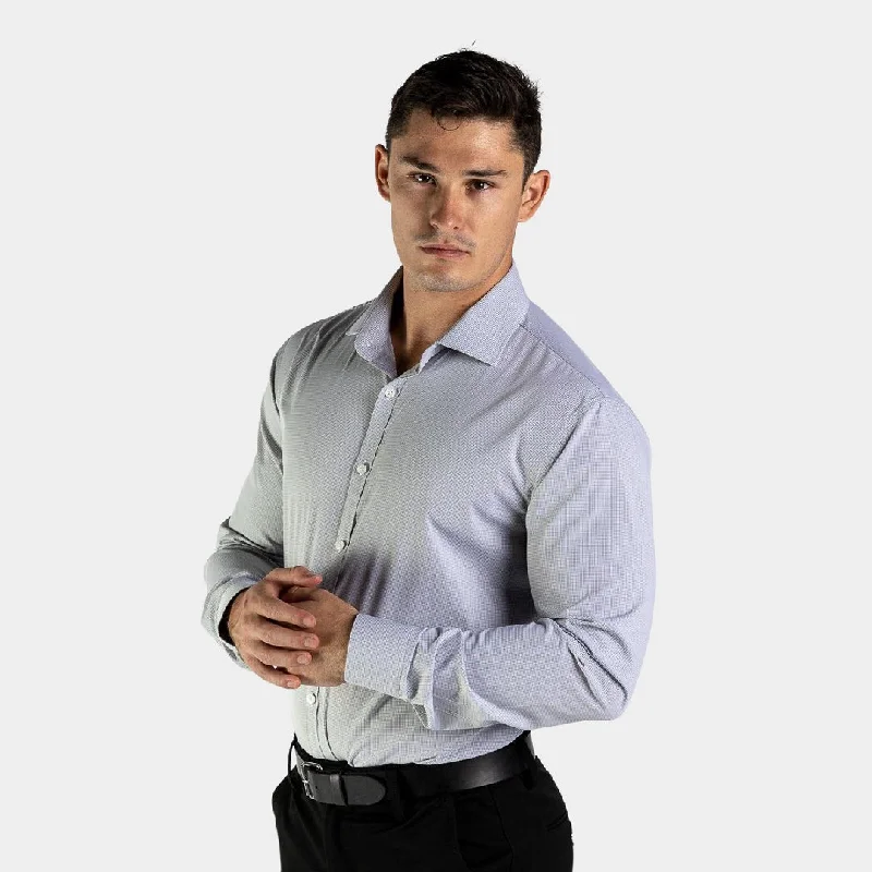 Comfortable Series Performance Bamboo Dress Shirt - Black Microcheck