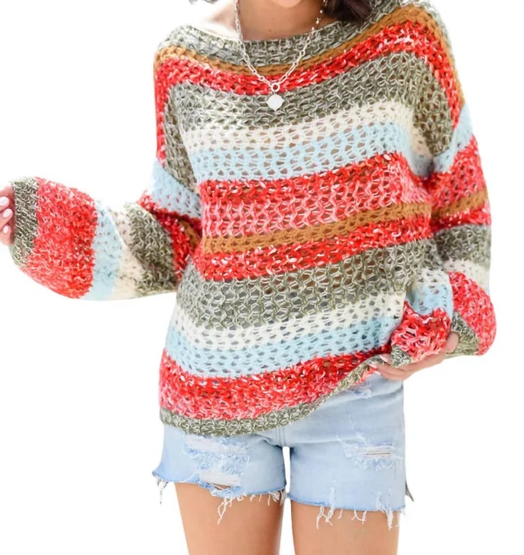 Personalized Series All Cozied Up Sweater In Multi Color