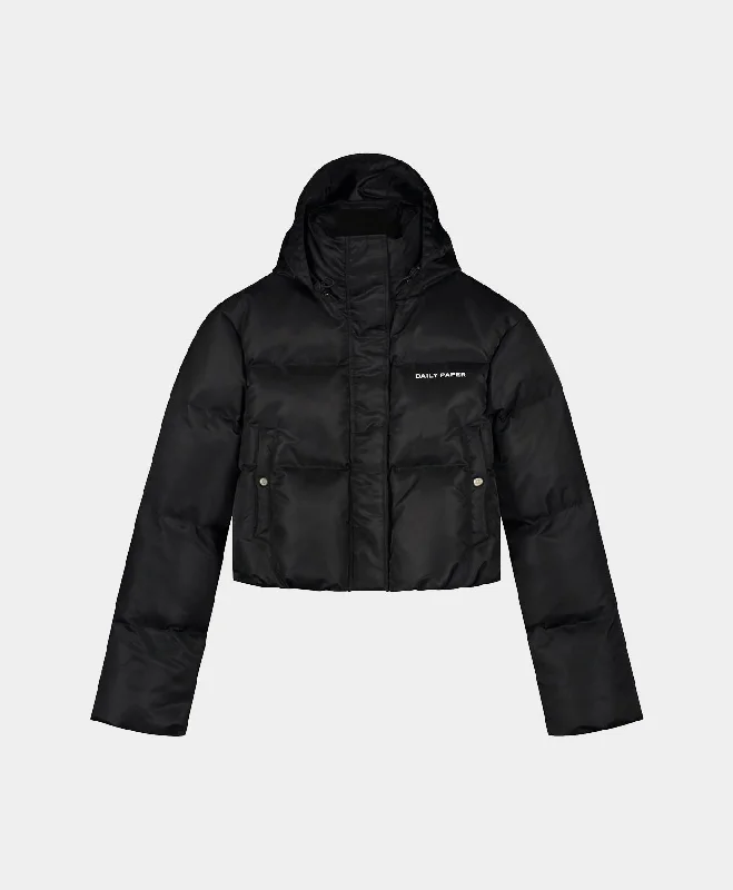 Economic Outlook Black Epuff Cropped Jacket