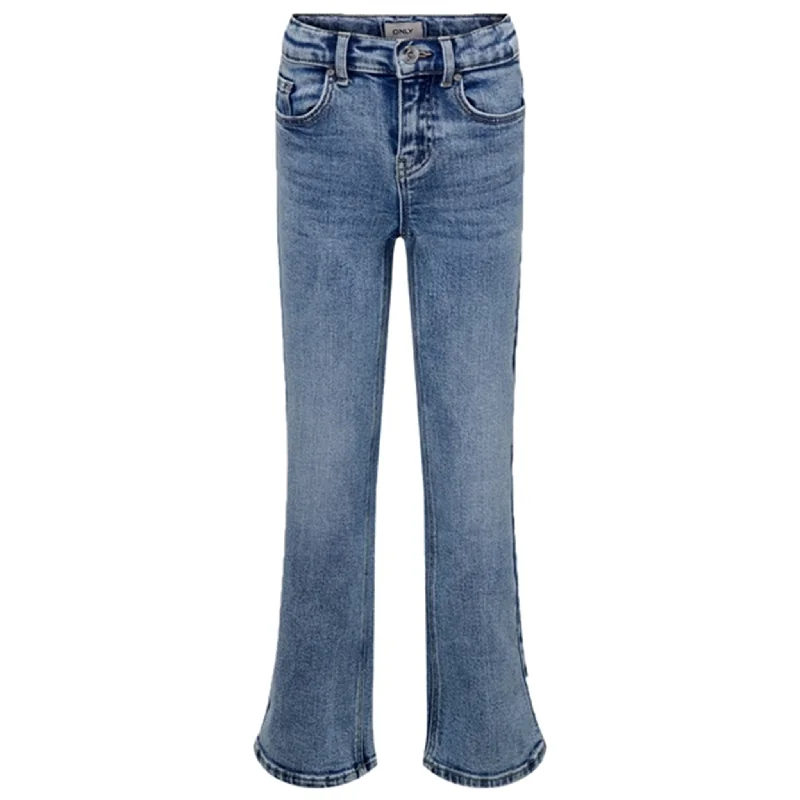 Economic Outlook Kids ONLY Light Blue Denim Juicy Wide Leg Denim Jeans Noos