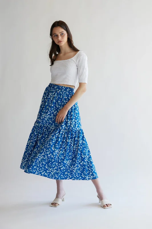 Sweet Breath MIDI FLORAL SKIRT