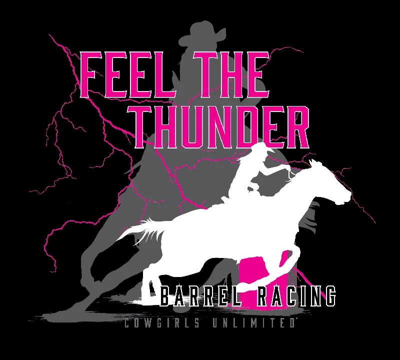 Elegant Design Women's Cowgirls Unlimited Thunder T-Shirt #CG-1209