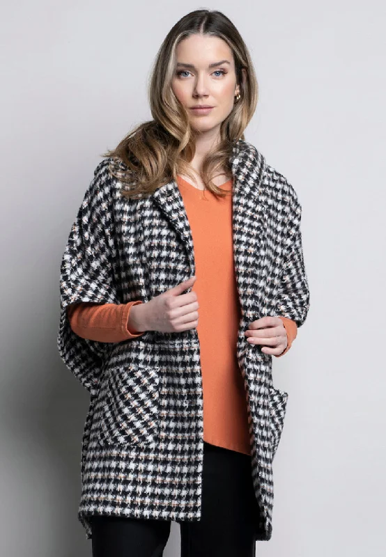 Sports Fashion Houndstooth Hooded Cape