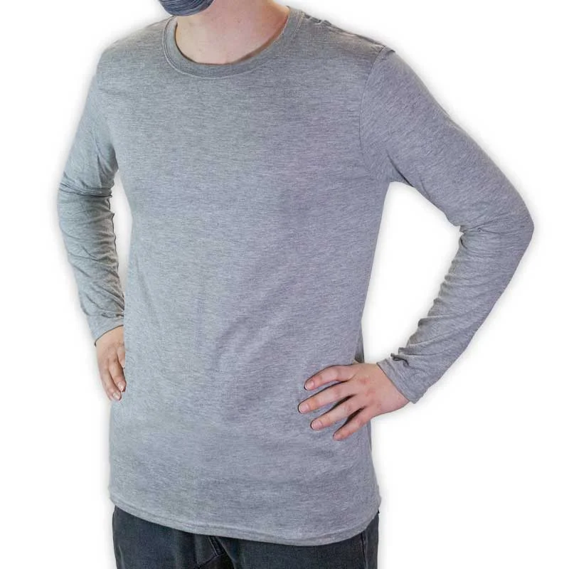 Urban Style Men's Stone Peak Long Sleeve Crew Neck Tee