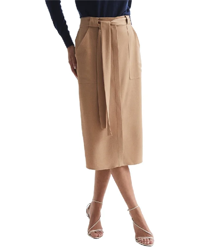 Fashion Expert Reiss Dani Button-Up Slip Skirt