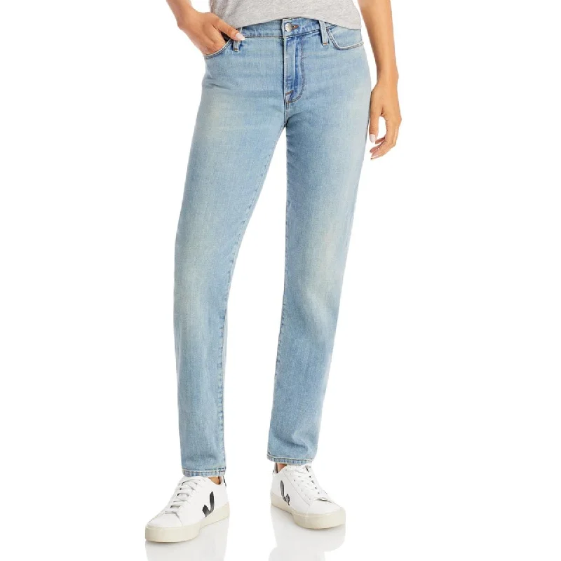 Urban Style FRAME Womens Le Garcon Light Wash Mid Rise Straight Leg Jeans