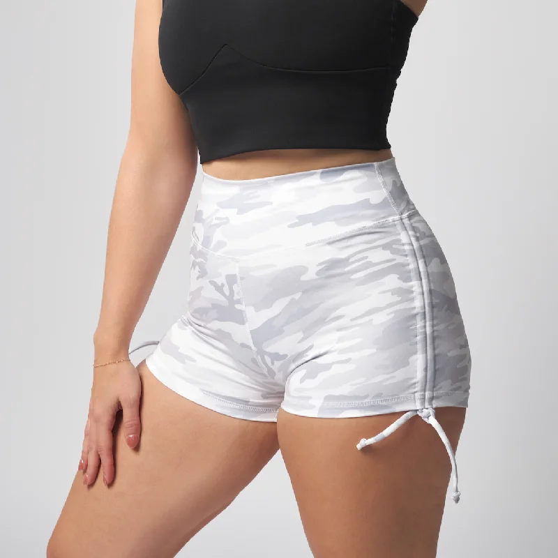 Fashionable And Versatile Adore II Shorts - Grey/White Camo