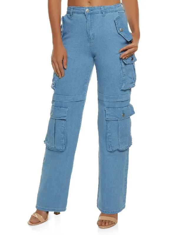 Youthful Vitality Wide Leg Cargo Jeans