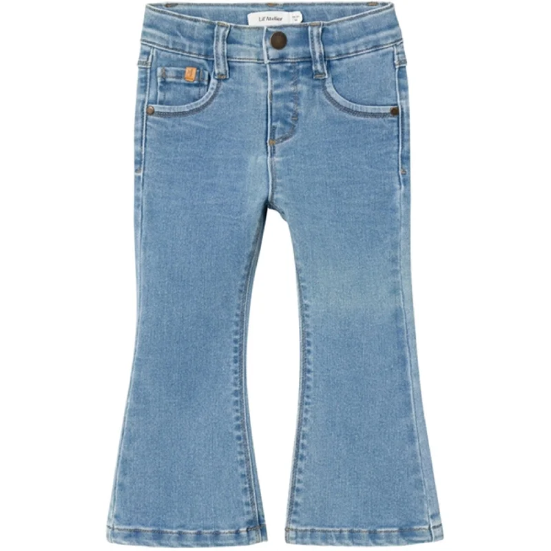 Fashionable In The Times Lil'Atelier Medium Blue Denim Salli Slim Bootcut Jeans