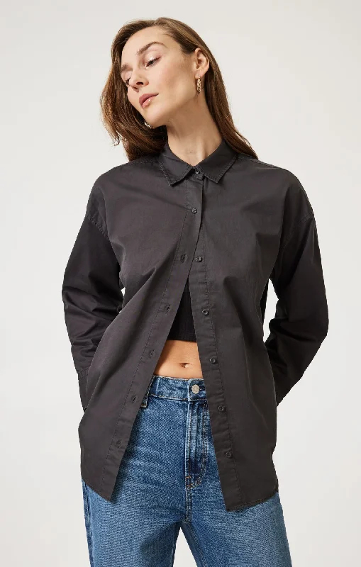 Classic Retro LONG SLEEVE BUTTON-UP SHIRT IN MAGNET