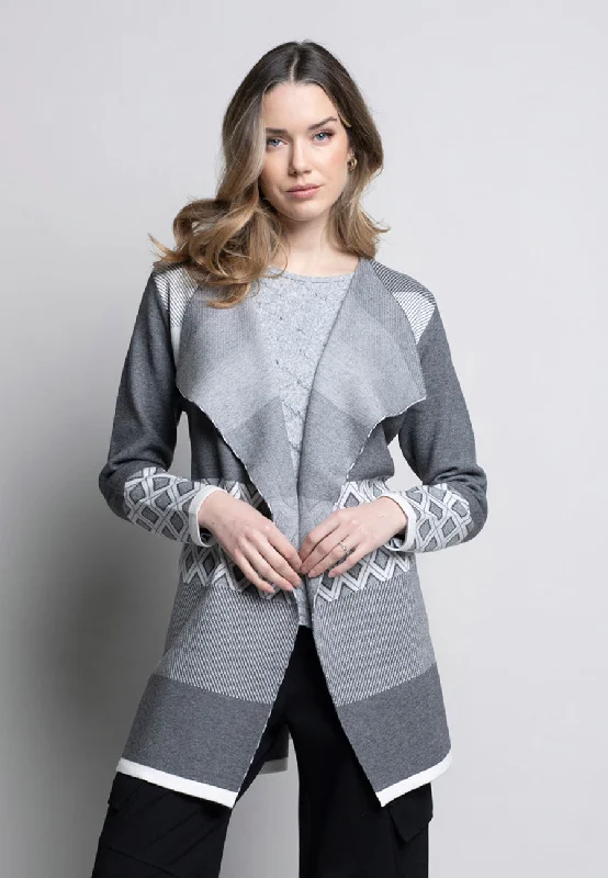 Youthful Vitality Draped Open-Front Jacket