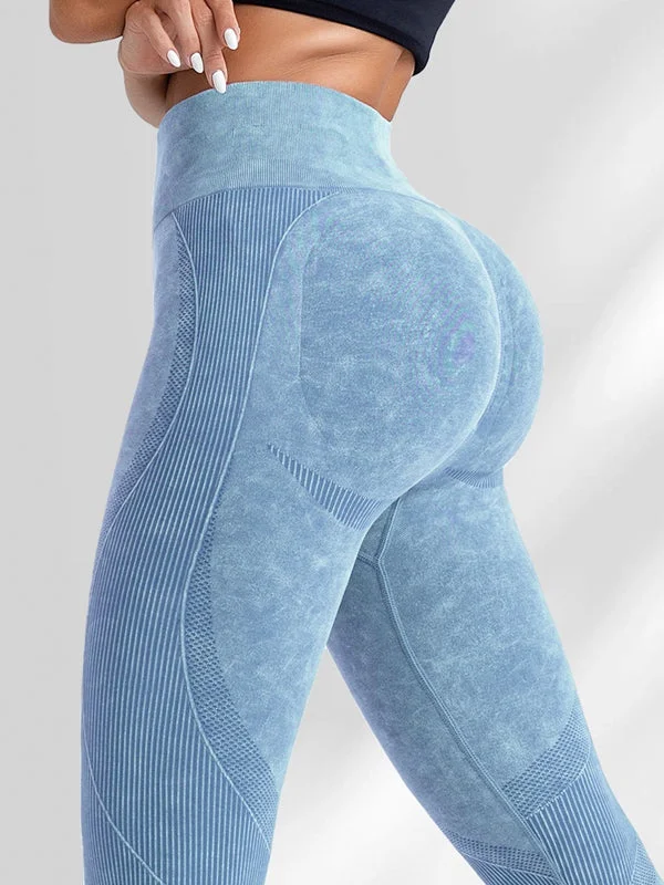 Exquisite Tailoring ZASUWA Female Denim Scrunch Bum Hip-lift Leggings