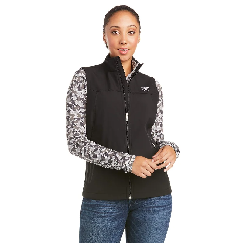 Noble And Elegant Ariat Women's Logo 2.0 Softshell Vest - Black (Available in Regular and Plus Sizes)