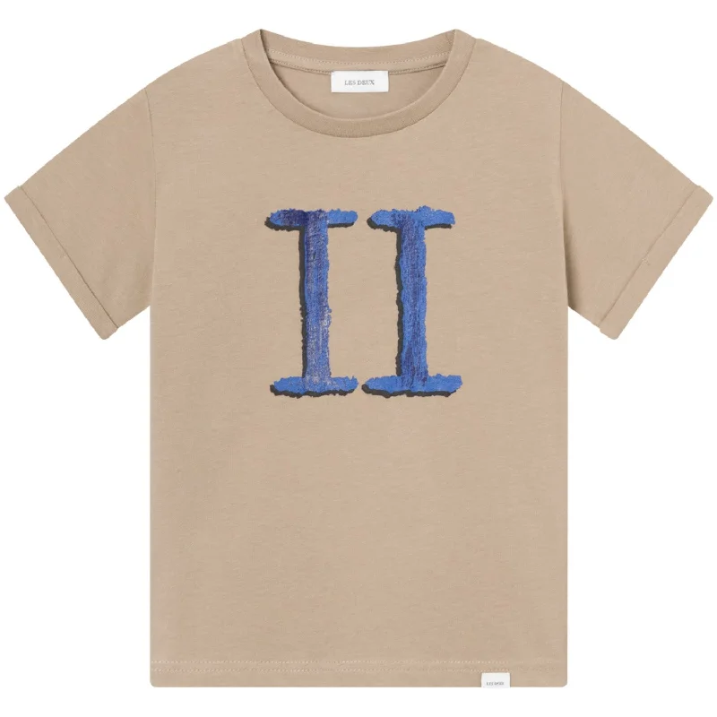 Fashionable And Fashionable Les Deux Kids Desert Taupe/Blueprint Hand Drawn Encore T-Shirt Kids