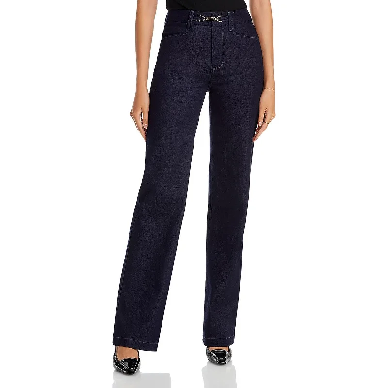 High Street Series Paige Womens Leenah High Rise Slim Wide Leg Jeans