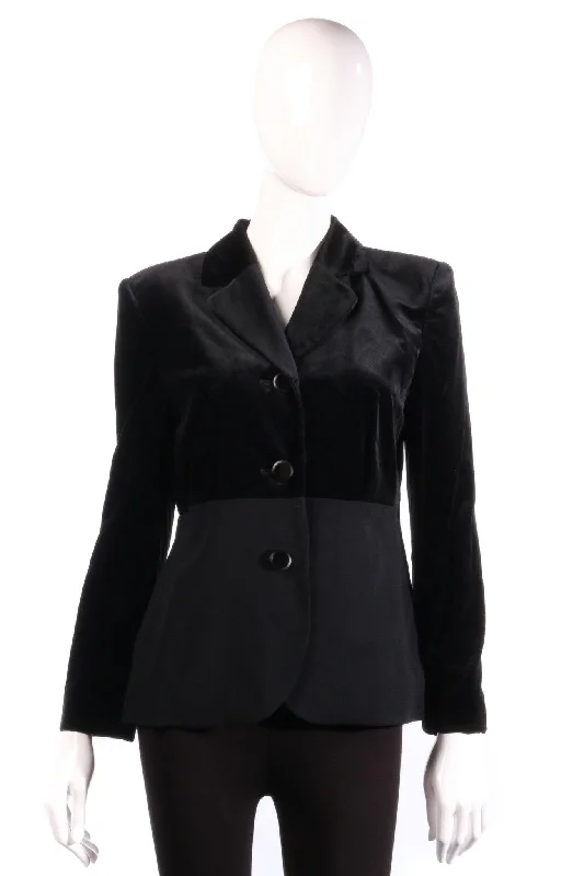 Minimal Style Jaeger Jacket Velvet and Cloth Black UK Size 10/12 Unworn