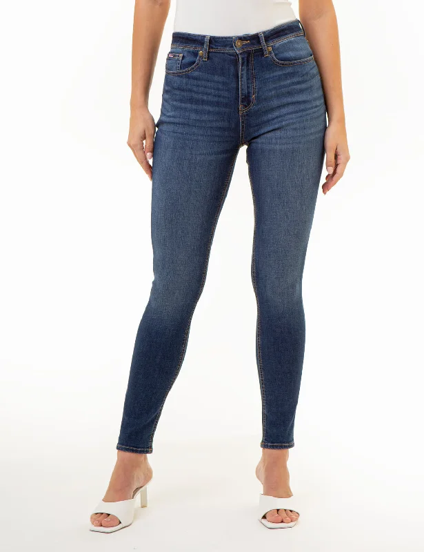 Urban Style HIGH RISE BIG LOGO SKINNY JEANS