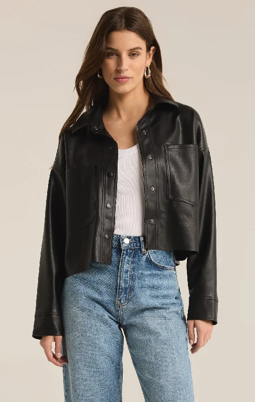 Elegant Design All Day Faux Leather Jacket