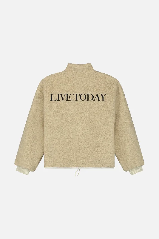 Comfortable Wear LIVE TODAY TEDDY PULLOVER