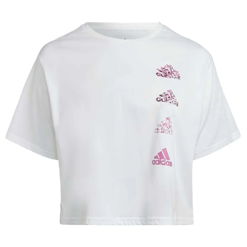 Floral Prints adidas - Women's Aeroready Crop Graphic T-Shirt (Plus Size) (HM1288)