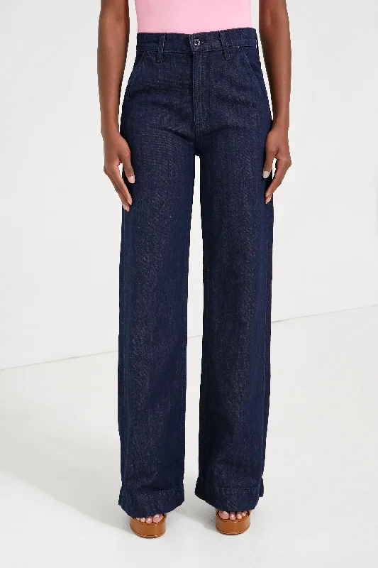 Fashion Wear Indigo Linen Denim Trouser