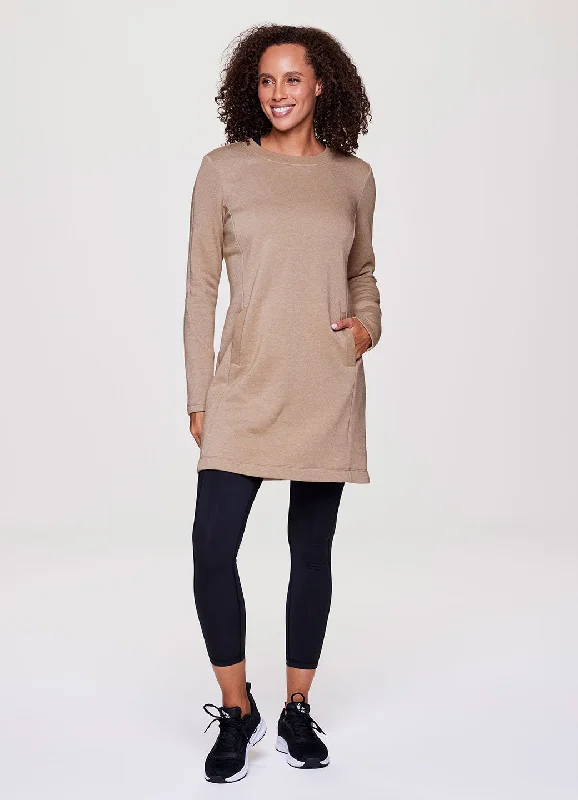 French Style Prime Fleece Crewneck Dress