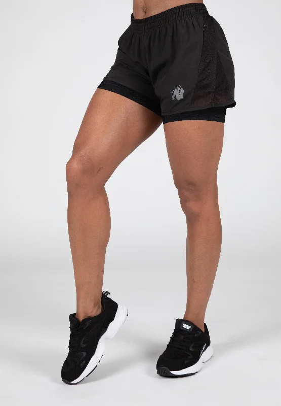 Lace Design Portland 2-In-1 Shorts - Black