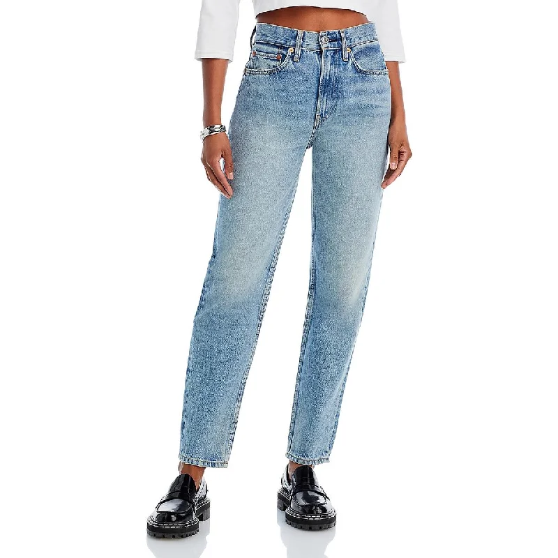 Elegant Series RE/DONE Womens High Rise Medium Wash Tapered Leg Jeans