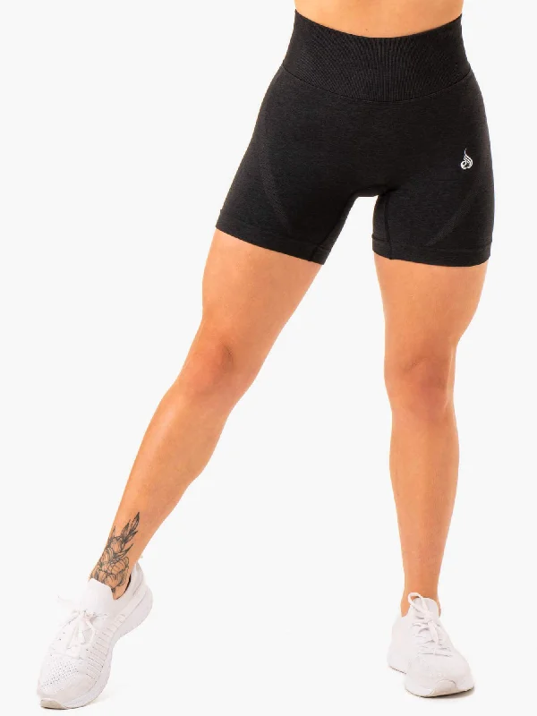 Body Design Sculpt Seamless Shorts - Black Marl