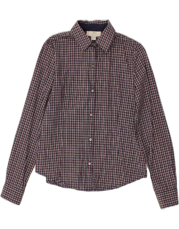 Dressing Tips MARLBORO CLASSICS Womens Shirt UK 12 Medium  Purple Check Cotton