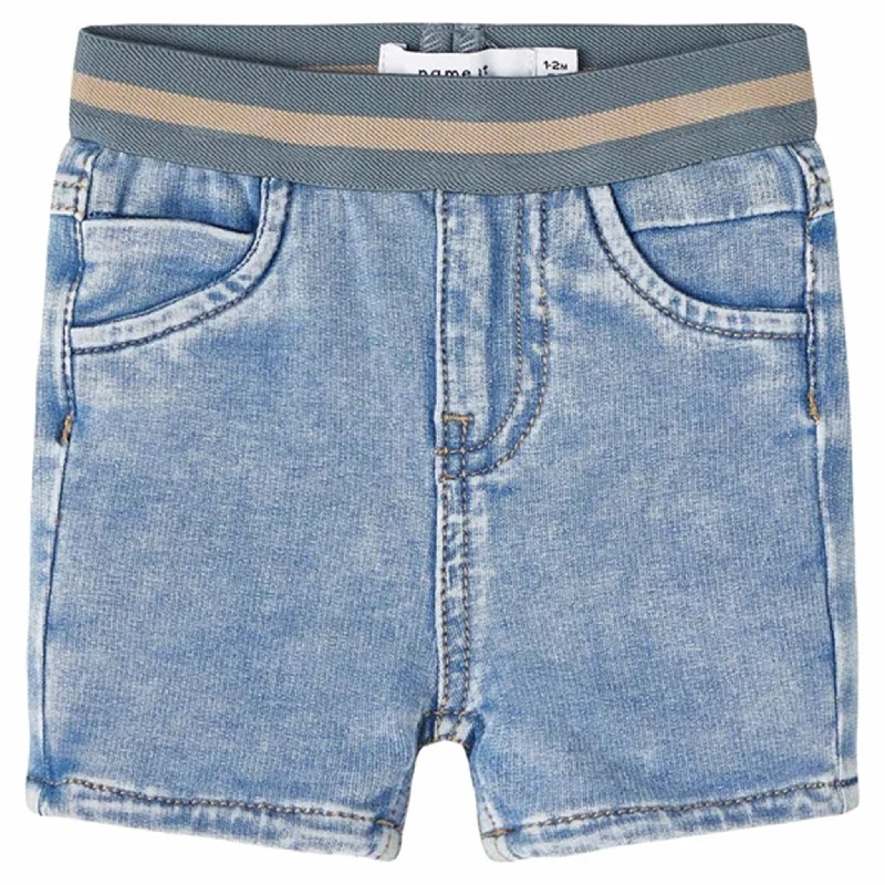 Personalized Design Name it Light Blue Denim Silas Denim Shorts