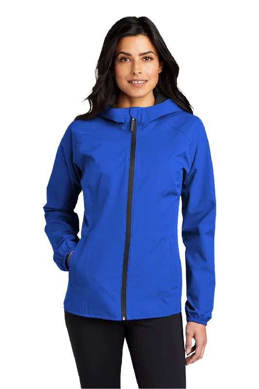 Personalized Series Port Authority Womens Essential Waterproof Full Zip Hooded Rain Jacket - True Royal Blue