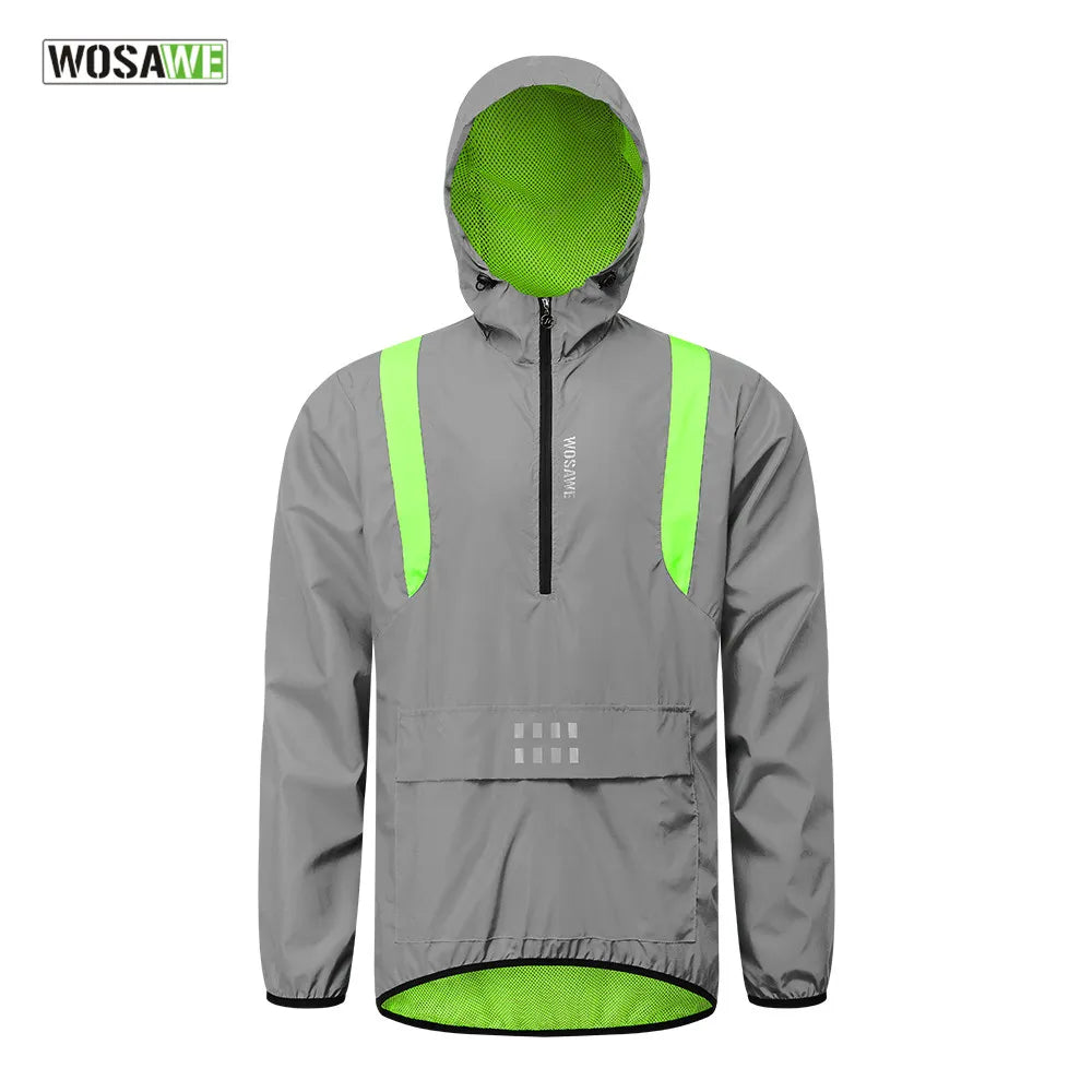 Fresh And Fashionable Reflective Jacket Men Autumn Winter warm windproof Long Sleeve Coat Male Trend Street Hip-hop Cycling Jackets Outerwear