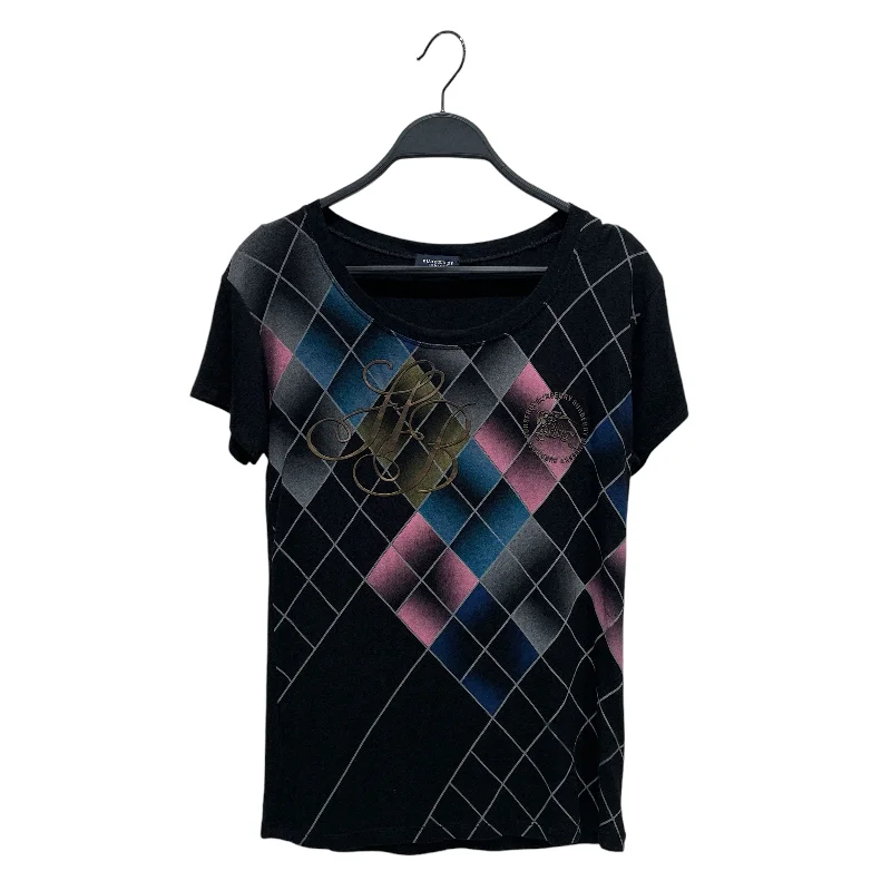 Sports Fashion BURBERRY BLUE LABEL/T-Shirt/S/Cotton/BLK/BURBERRY TEE