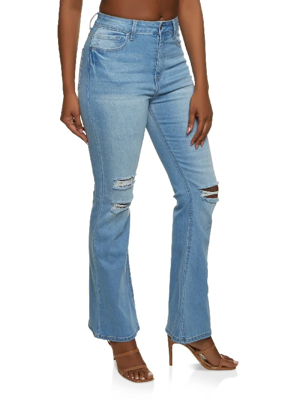 Lazy Home WAX Whiskered Flare Jeans