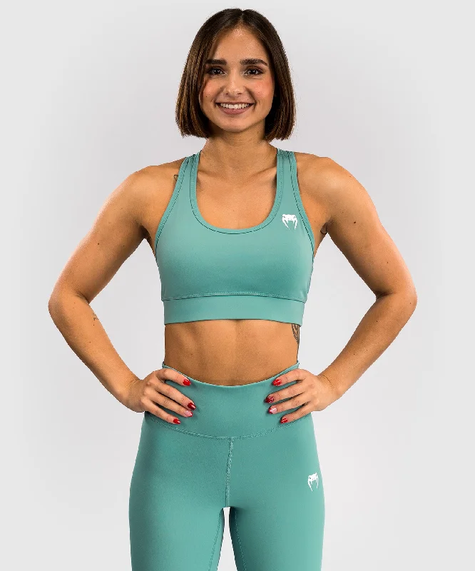 Fashion And Simplicity Venum Essential Women's Medium Impact Sports Bra - Aqua Green