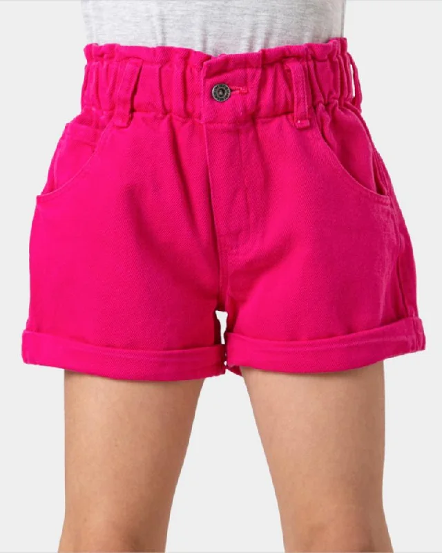 European Plan Fuschia Hot Denim Short