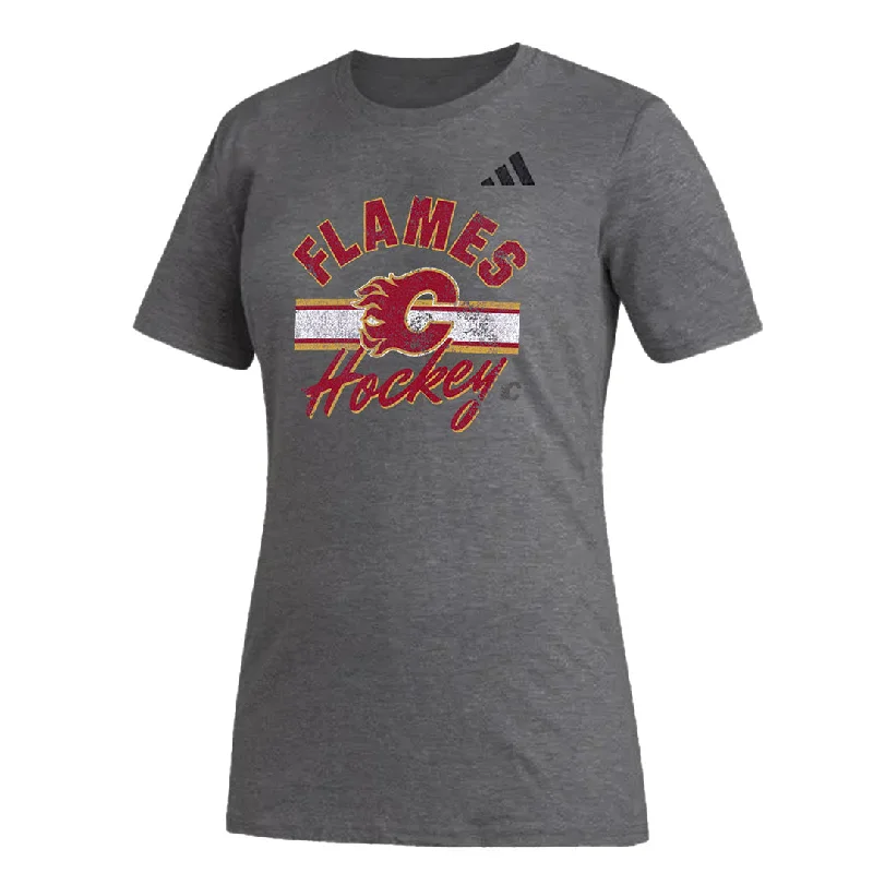 Creative Prints adidas - Women's Calgary Flames Blend T-Shirt (IB5644)