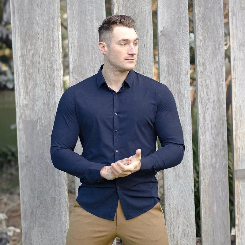 Sweet Breath Performance Bamboo Dress Shirt - Navy