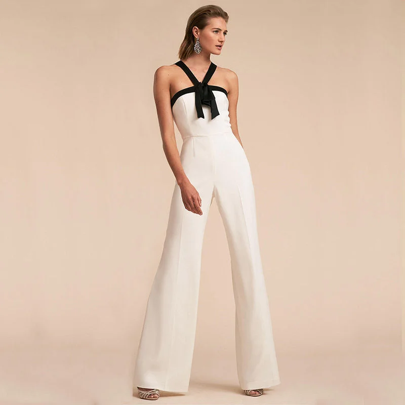 Celebrity Must-have Sexy Strapless Halter Women Jumpsuits