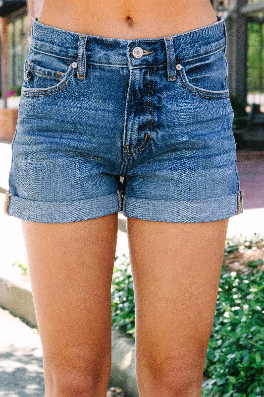 British Style Let's Go Medium Wash Denim Shorts